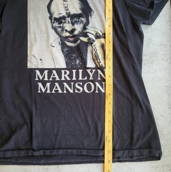 Marilyn Manson Rare Distressed Destroyed Grunge Tour Tee Shirt Gothic - Picture 9 of 13